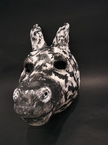Original paper mache zebra - paper,