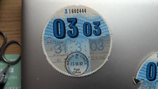 Rare Collectable old tax disc