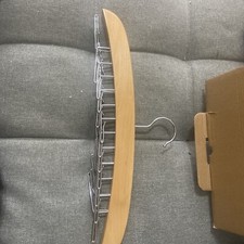 Ohuhu Wooden 24 Neck Tie Belt Wood Hanger Scarf Holder Closet Organizer Rack