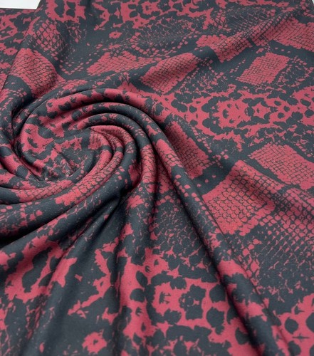 Burgundy snake print ity - print,