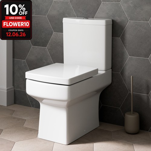 White ceramic square modern - white,