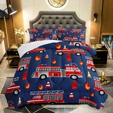 Fire Truck Comforter Twin