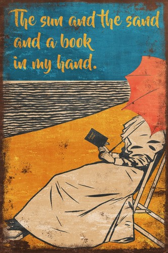 Beach sun and book holiday - sun,