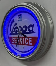 Vespa Service blue LED 'neon