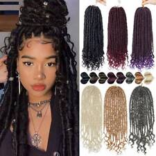 20'' Goddess Faux Locs Curly Bundle Twist Afro Crochet Braid Hair Extensions UK