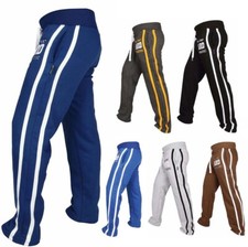 Mens Fleece Joggers Trousers Cotton Track Suit Bottom Jogging Boxing MMA Pants