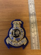 ROYAL HORSE ARTILLERY Officers gilt cloth beret / cap badge
