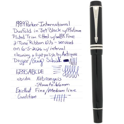 1999 parker black - black, duofold