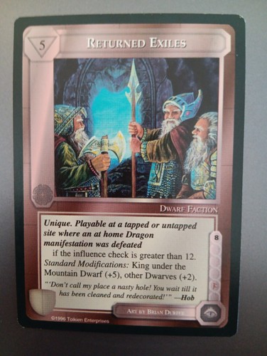 Returned exiles meccg - -,