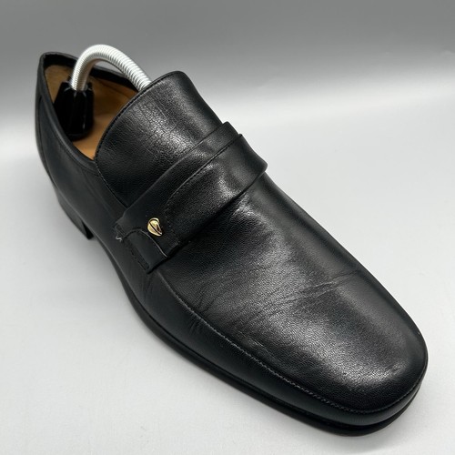 Clarks black leather slip - clarks,