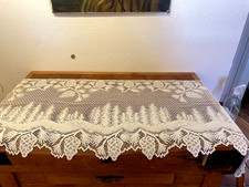Antique cream needle lace - antique,