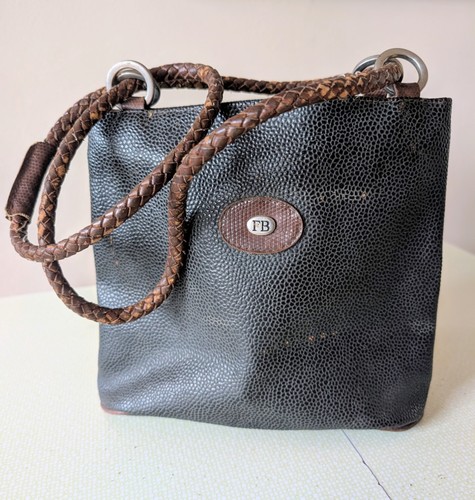 Vintage black italian leather - italian,