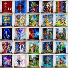 Kids Spiderman Blackout Curtains Pokemon Pikachu Thermal Ring Top Eyelet Curtain