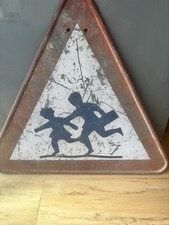 Vintage Metal Road Sign School