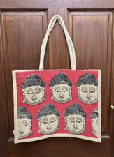 Jute hand painted bag. Brand