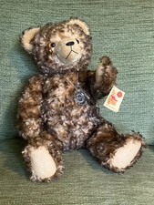 Large Vintage Teddy-Hermann 100 Years Mohair Teddy Bear with Growler & Medallion