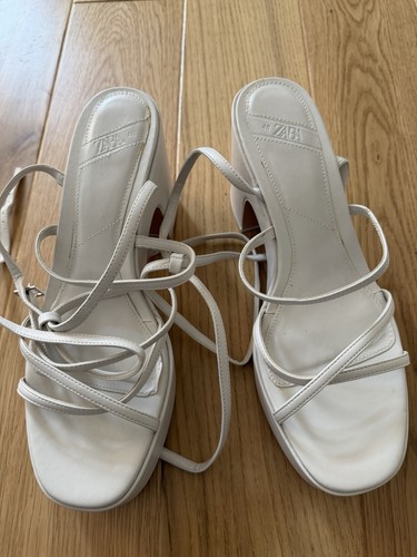 Zara white strappy - , wedge