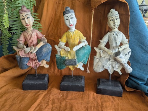 Vintage carved wood thai - carved,