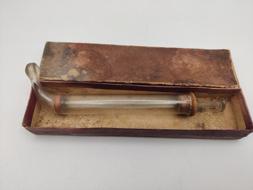 Vintage glass ear - , syringe