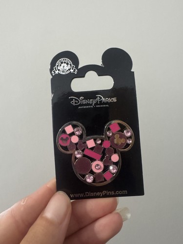 Pink jeweled trading pin walt - jeweled,