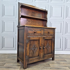 Antique Oak Dresser Cabinet -
