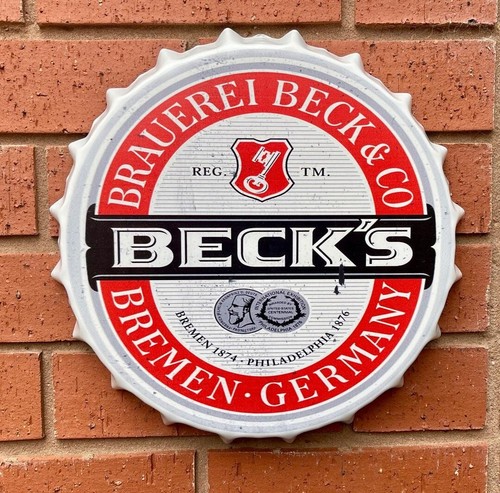 Beck beer metal bottle top - beck's,