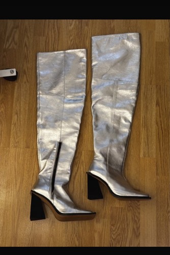 Genuine leather topshop silver - genuine,