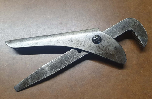 Vintage footprint pipe wrench - footprint,