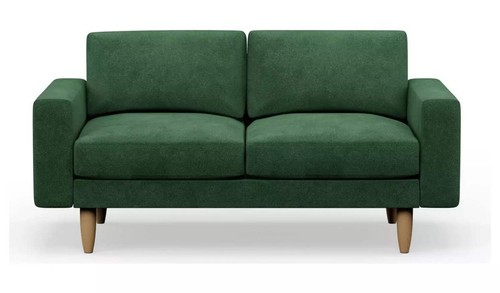 Velvet green sofa two seater - velvet,