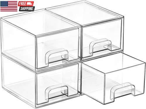 Pack small clear stackable - 4,