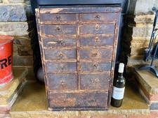 Bank of Drawers, Apothecary, Collectors Cabinet, Industrial, Scratch Built