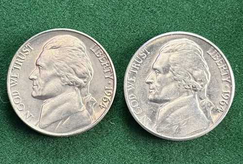 1964 d jefferson nickels - p,