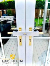 LOCK-SAFE TM - PATIO DOOR LOCK - FRENCH DOOR LOCK - DEAD LOCK - DOUBLE DOOR LOCK