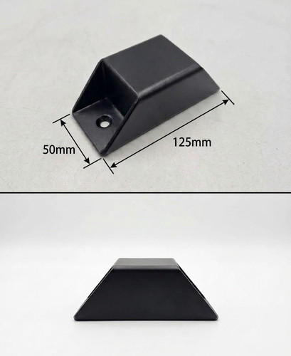 Black metal ground anchor - black,
