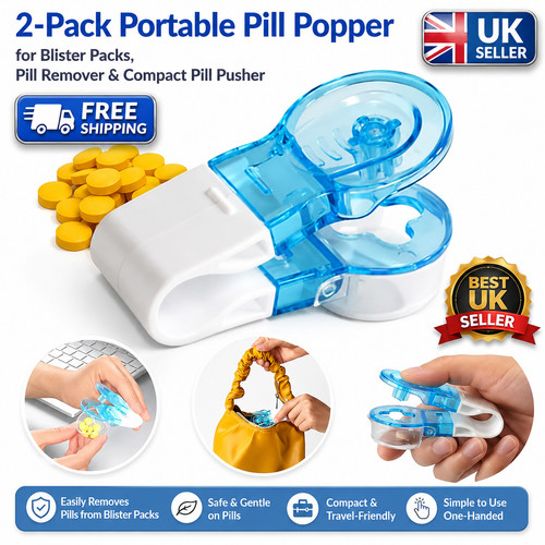 Pack portable pill popper - 2-pack,