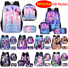 Boys Girls KPOP Devil Hunters School Backpack Kids Travel Rucksack Shoulder Bag