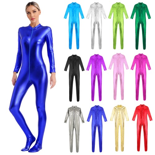 Women shiny metallic unitard - women,