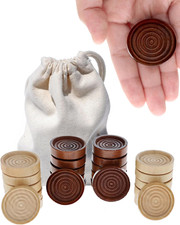 Wooden Checkers Pieces Only