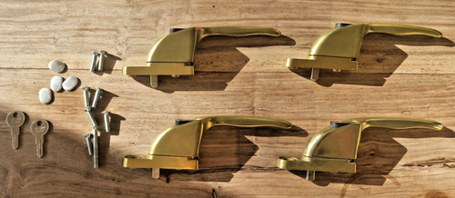 Brass upvc window handles - x4,