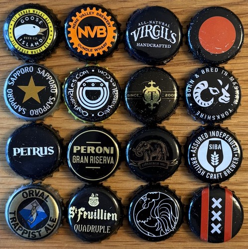Different rare black beer - black,