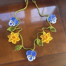 Handmade crocheted pansy leaf - handmade,