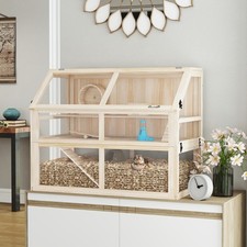 3 Tier Wooden Hamster Cage w/