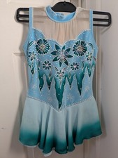 Stunning Figure Ice Skating Velvety Sparkly Dress Competition Age 5-7 Size 3