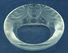 LALIQUE Renè Ashtray GLASS vase France 1900 ART DECO Bas-relief LION animal XX