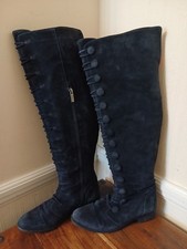 Ted & Muffy Navy Suede Knee