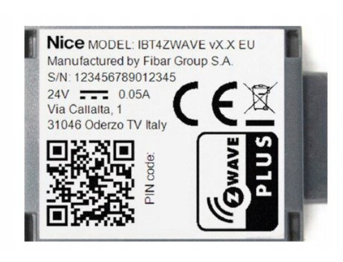 Interfejs nice ibt4zwave - interfejs,