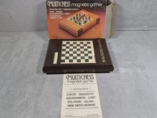 Multichess Magnetic Games Travel 7 In 1 Portable Mini Board Vintage Set 