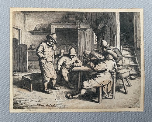 Tavern interior engraving - tavern,