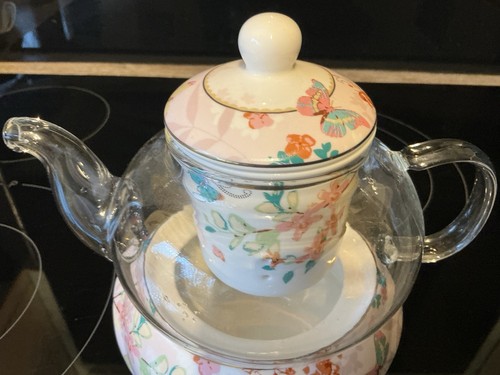 Glass teapot and - glass,