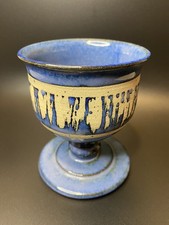 Bentham Studio Pottery Wine Goblet - Mug Blue Stoneware - Hand Thrown Hand Made